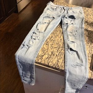 American Eagle Outfitters skinny ripped jeans 4
